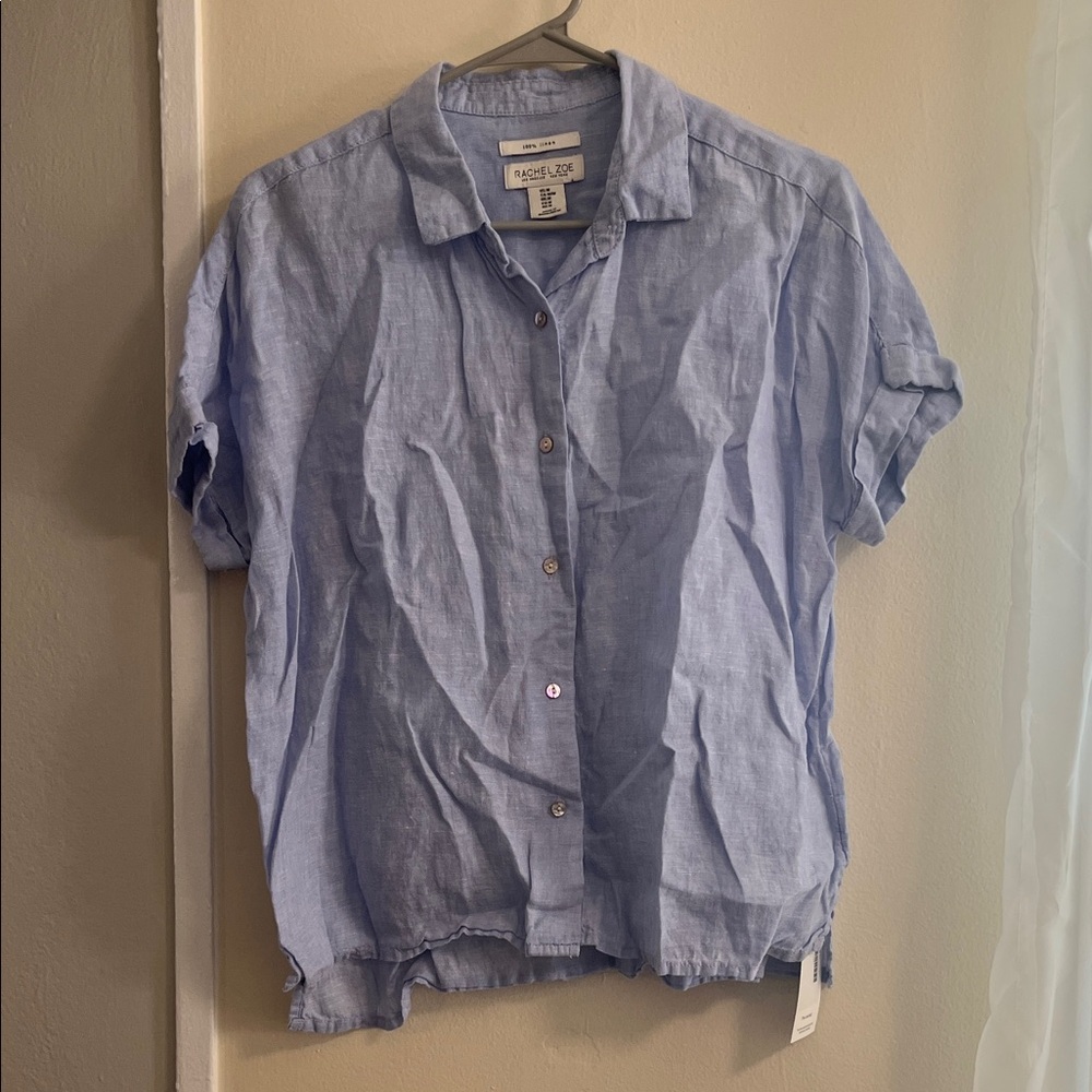 Rachel Zoe Light Blue Casual Button Down Shirt